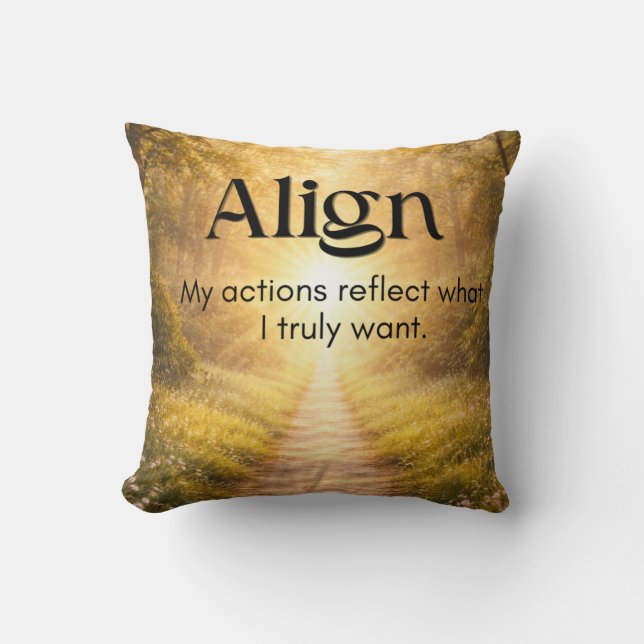 Mindset Affirmation for Home Office Wellness Space Cushion (Front)