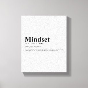 Mindset Definition Motivational Quote  Canvas Print