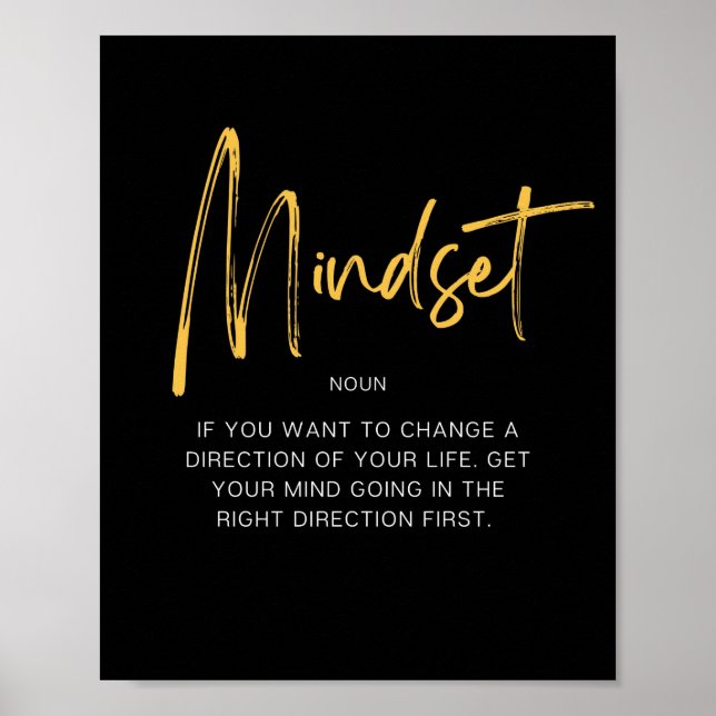 Mindset Inspiring Quote Poster (Front)