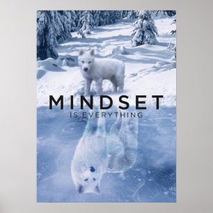 Mindset Is Everything, Arctic Wolf Success Hustle  Poster