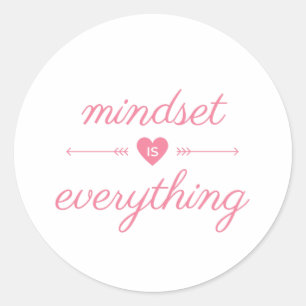 Mindset is Everything Classic Round Sticker