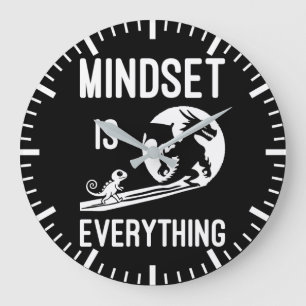 Mindset Is Everything, Dragon - Success Hustle Large Clock