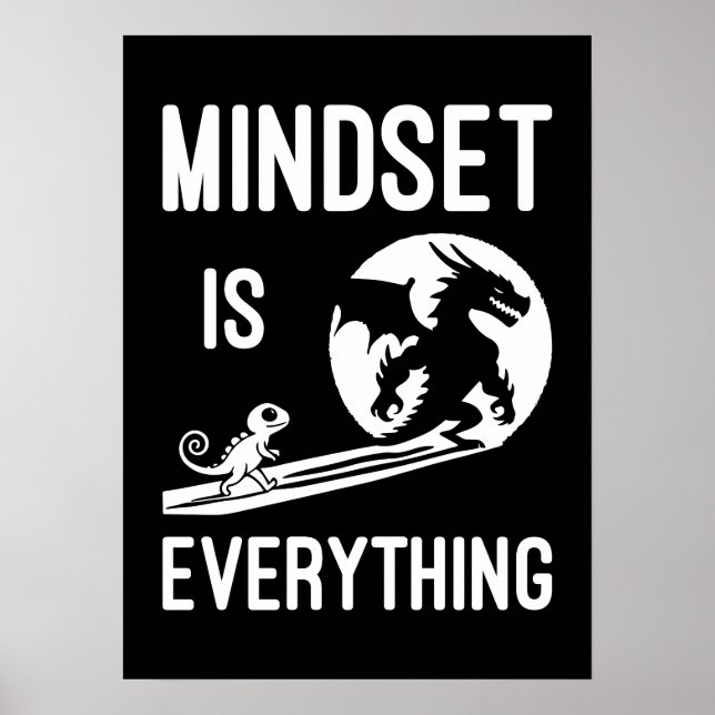 Mindset Is Everything, Dragon - Success Hustle Poster (Front)