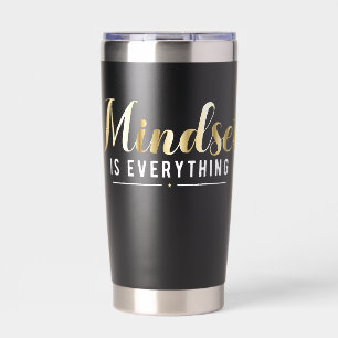 "Mindset is Everything" Gold Inspirational Quote Insulated Tumbler