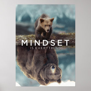 Mindset Is Everything - Grizzly Bear Motivational Poster