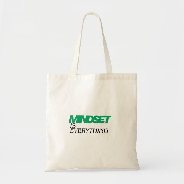 Mindset is Everything, Inspirational, Motivational Tote Bag (Front)