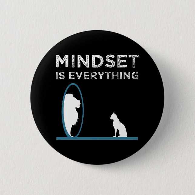 Mindset Is Everything Motivational Quote 6 Cm Round Badge (Front)