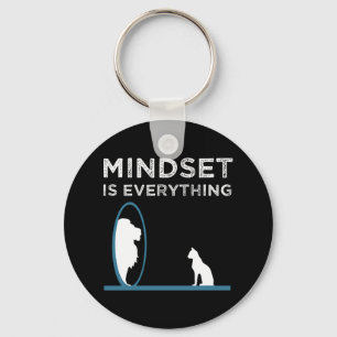 Mindset Is Everything Motivational Quote Key Ring