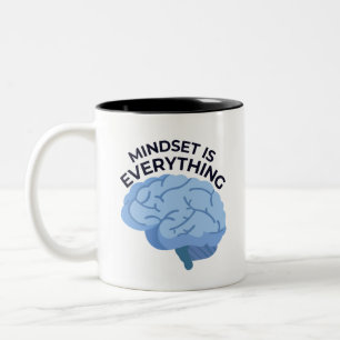 Mindset Is Everything – Motivational Quote Two-Tone Coffee Mug