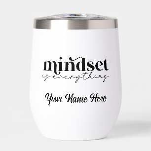 Mindset is Everything, Typography Water Bottle