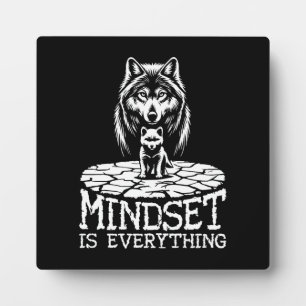 Mindset Is Everything, Wolf - Gym, Hustle, Success Plaque