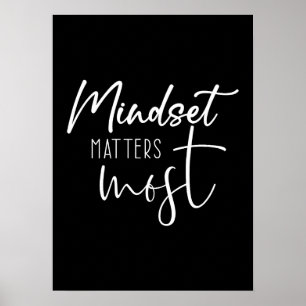 Mindset Matters, Hustle Success Gym Motivation Poster
