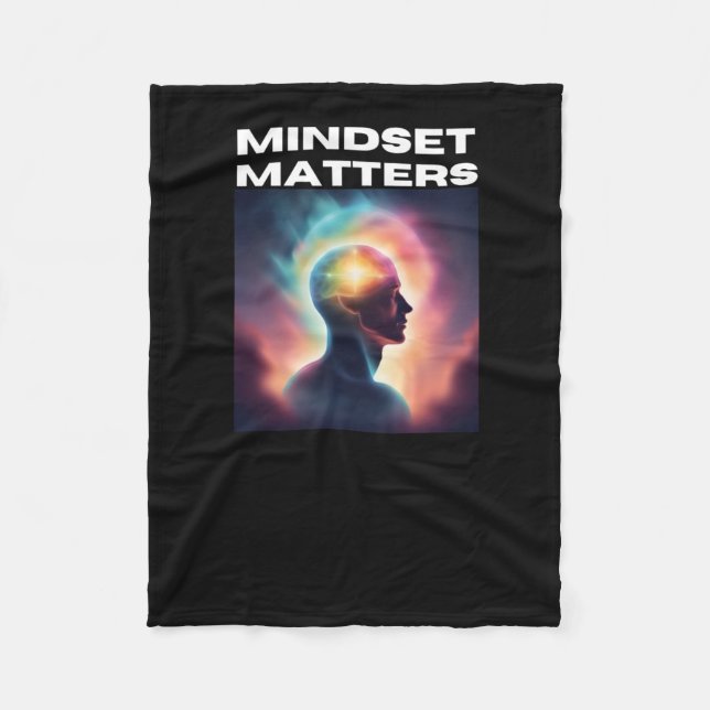 Mindset S Sticker  Fleece Blanket (Front)