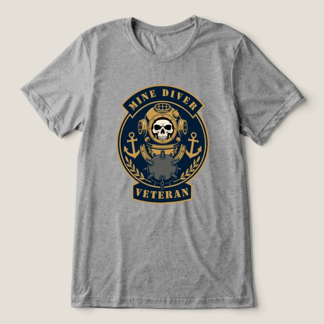 Mine Diver Veteran Tri-Blend Shirt (Design Front)