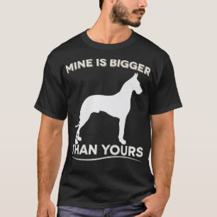 Mine Is Bigger Than Yours Funny Great Dane Premium T-Shirt