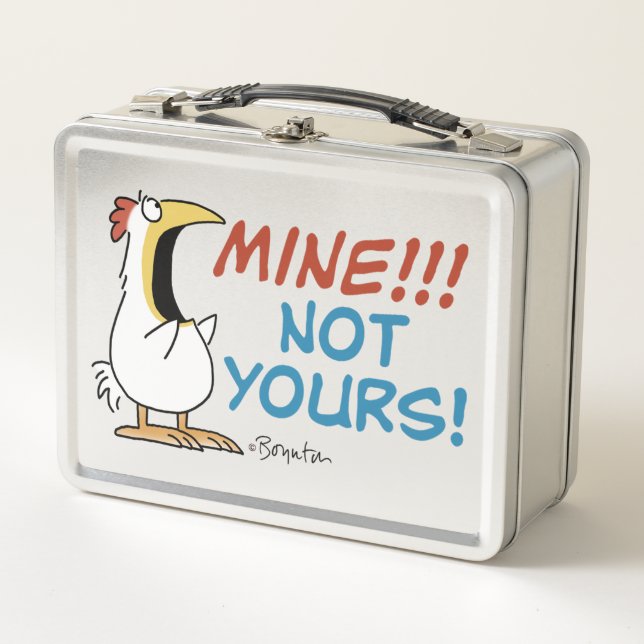 Mine Not Yours Boynton Chicken Metal Lunch Box (Front)