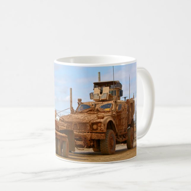 MINE-RESISTANT AMBUSH PROTECTED VEHICLE COFFEE MUG (Front Right)