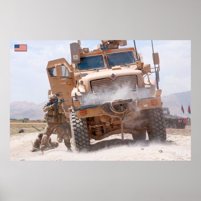MINE-RESISTANT AMBUSH PROTECTED VEHICLE POSTER (Front)