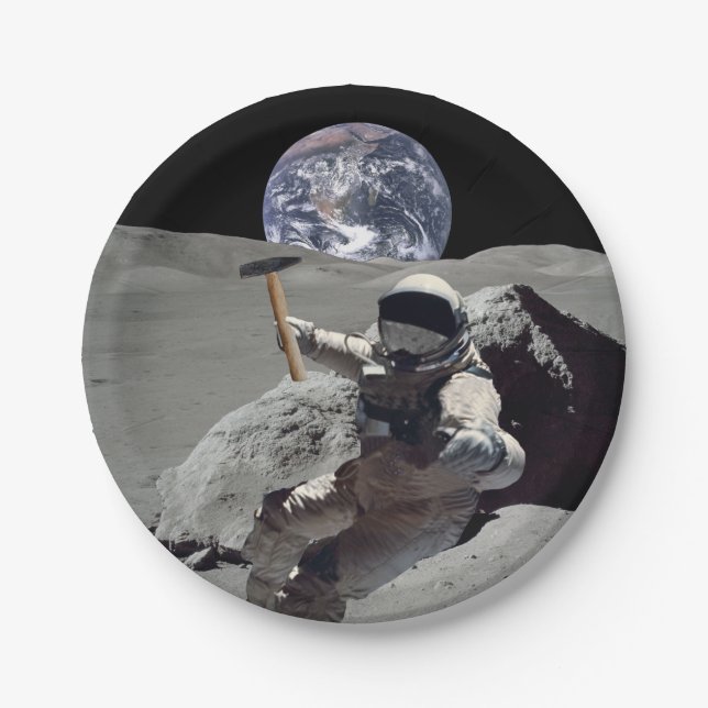 Mine The Moon Paper Plate (Front)