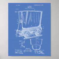 Mine Trolley 1903 Patent Art Blueprint