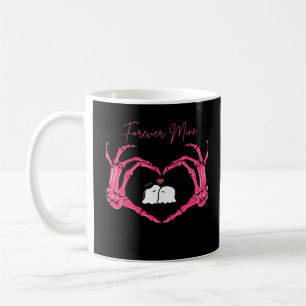 Mine, Valentines Day Classic - Skeleton Hands Hear Coffee Mug