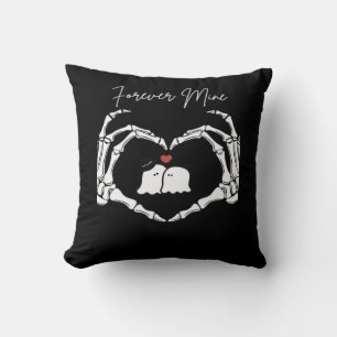 Mine, Valentines Day Classic - Skeleton Hands Hear Cushion