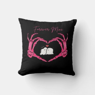 Mine, Valentines Day Classic - Skeleton Hands Hear Cushion