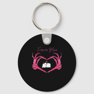 Mine, Valentines Day Classic - Skeleton Hands Hear Key Ring