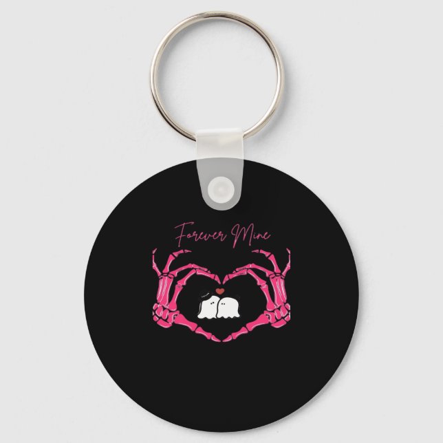 Mine, Valentines Day Classic - Skeleton Hands Hear Key Ring (Front)