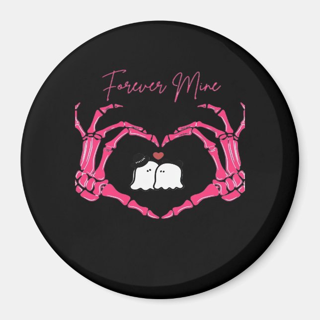 Mine, Valentines Day Classic - Skeleton Hands Hear Magnet (Front)