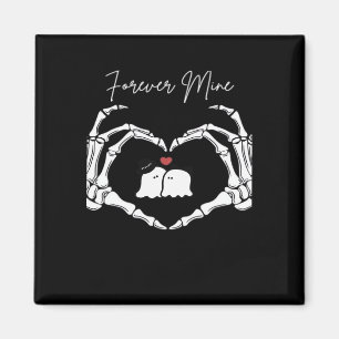 Mine, Valentines Day Classic - Skeleton Hands Hear Magnet