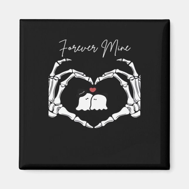 Mine, Valentines Day Classic - Skeleton Hands Hear Magnet (Front)