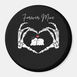 Mine, Valentines Day Classic - Skeleton Hands Hear Magnet