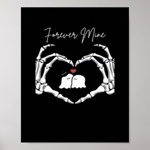 Mine, Valentines Day Classic - Skeleton Hands Hear Poster