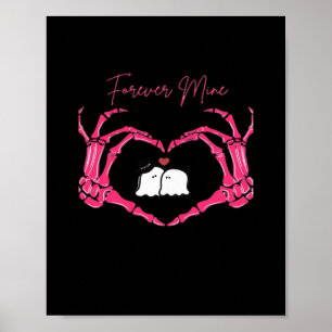 Mine, Valentines Day Classic - Skeleton Hands Hear Poster
