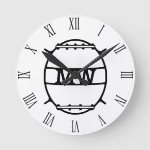 Mine Warfare, MW, badge  Round Clock
