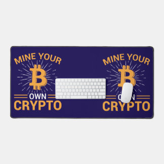 Mine Your Own Crypto Bitcoin Mining, BTC Desk Mat