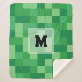 Minecraft Monogram Sherpa Blanket