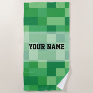 Minecraft Personalized Beach Towel