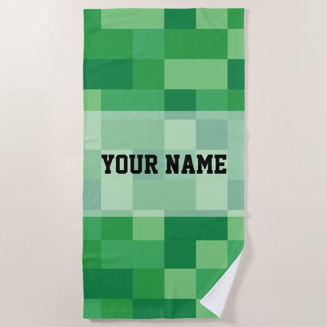 Minecraft Personalized Beach Towel (Front)