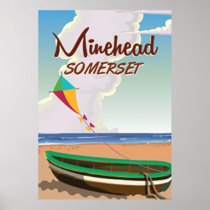 Minehead Somerset vintage travel poster