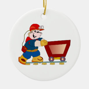 Miner Ceramic Tree Decoration