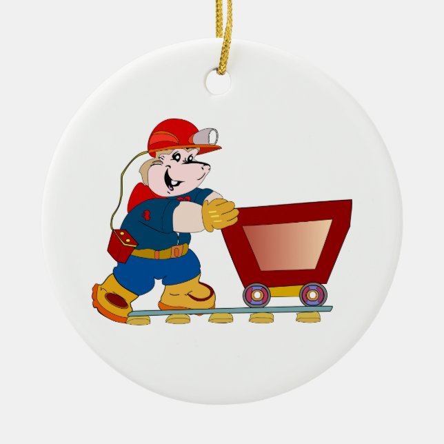 Miner Ceramic Tree Decoration (Front)
