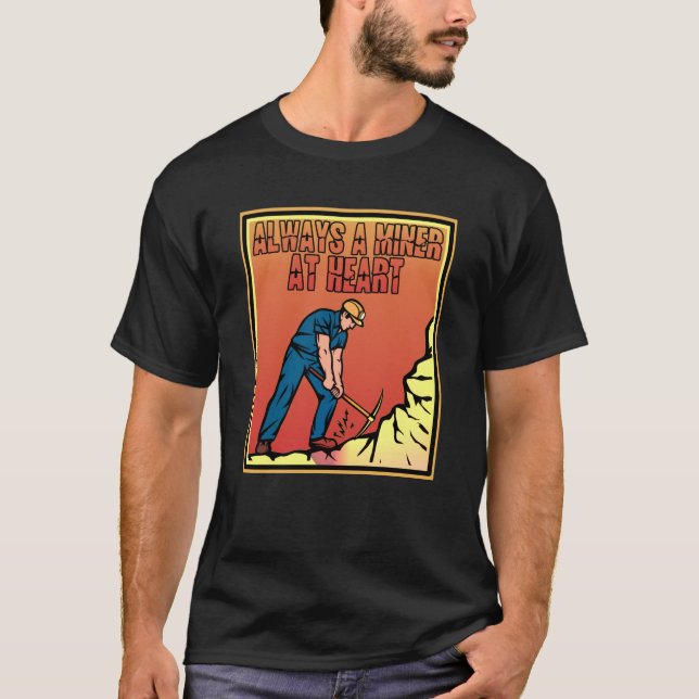 Miner - Comic Book Style T Shirt (Front)