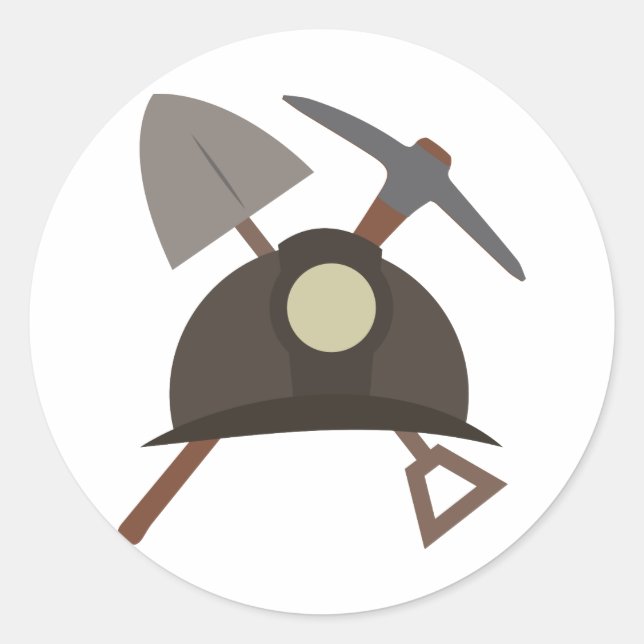 Miner Gear Classic Round Sticker (Front)