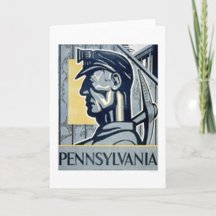 Miner In Pennsylvania 1937 WPA Card