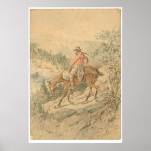 Miner on Horseback (0692A) Poster