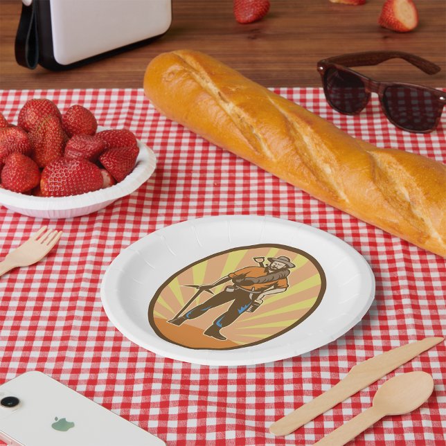Miner Prospector Paper Plate (Creator Uploaded)