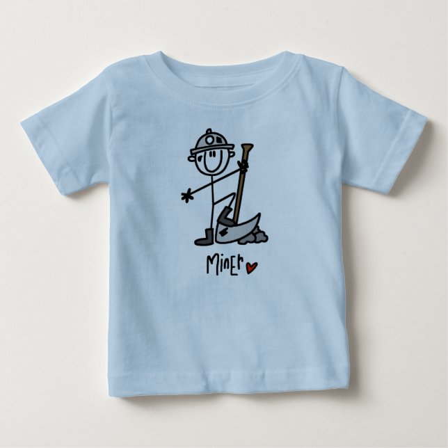 Miner Stick Figure Baby T-Shirt (Front)
