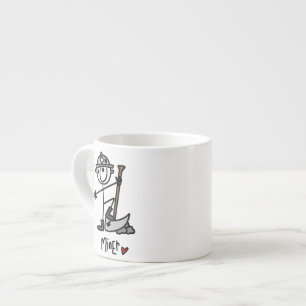Miner Stick Figure Espresso Cup